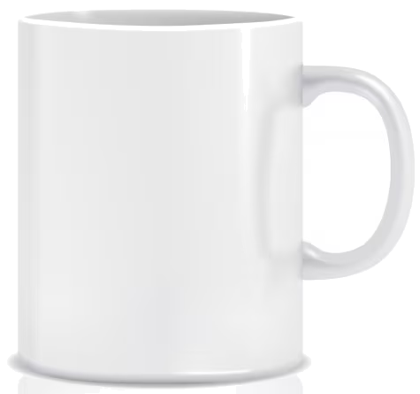 White ceramic mug reference mockup